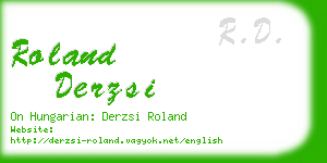 roland derzsi business card